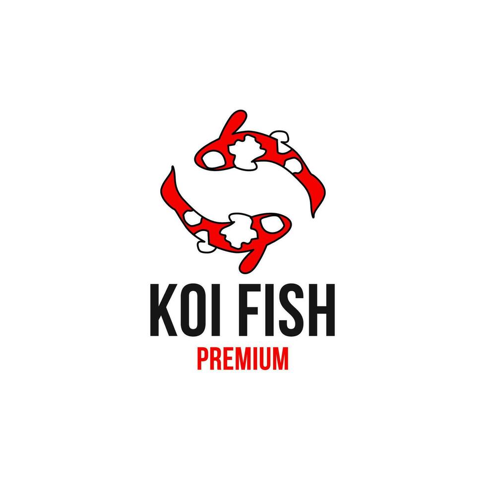 Koi fish logo design vector concept illustration idea