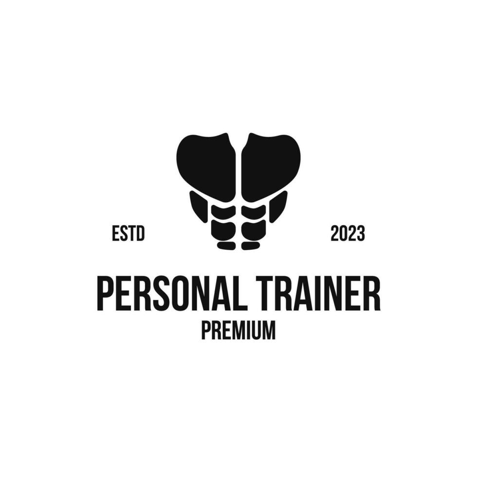 Creative personal trainer logo design concept vector illustration idea