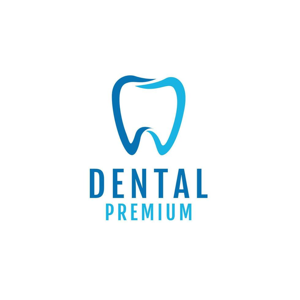 Creative dental clinic logo design illustration symbol icon vector