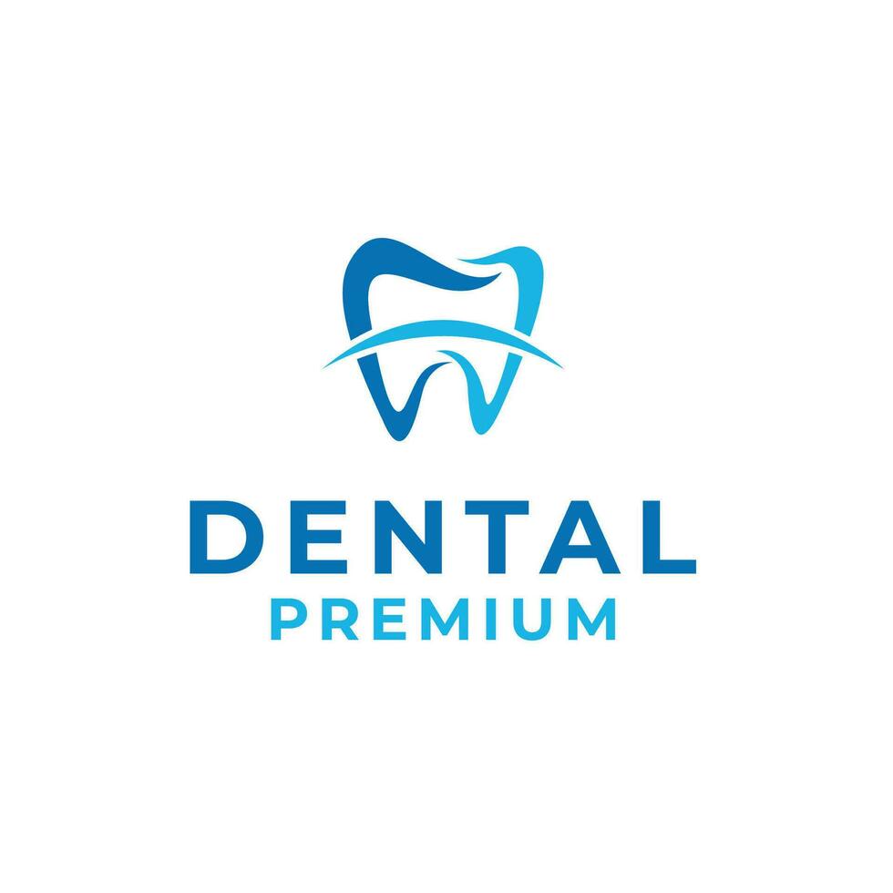 Creative dental clinic logo design illustration symbol icon vector