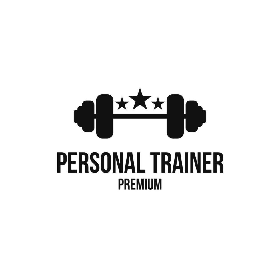 Creative personal trainer logo design concept vector illustration idea