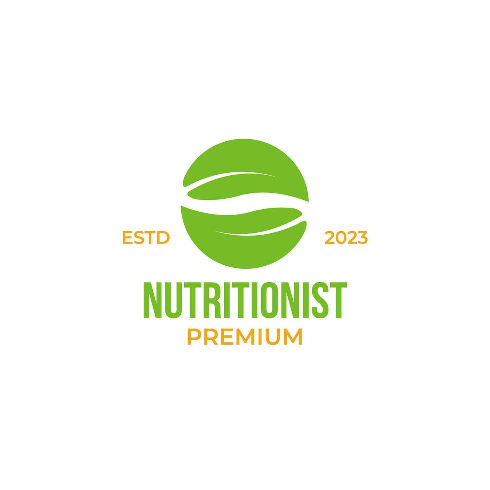 Creative nutritionist logo design vector illustration symbol icon