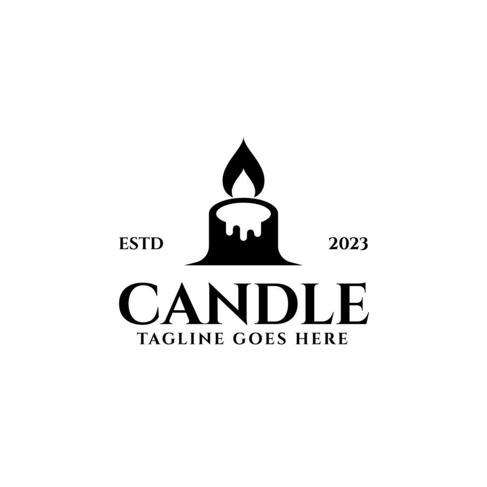 Creative candle logo design concept vector illustration idea