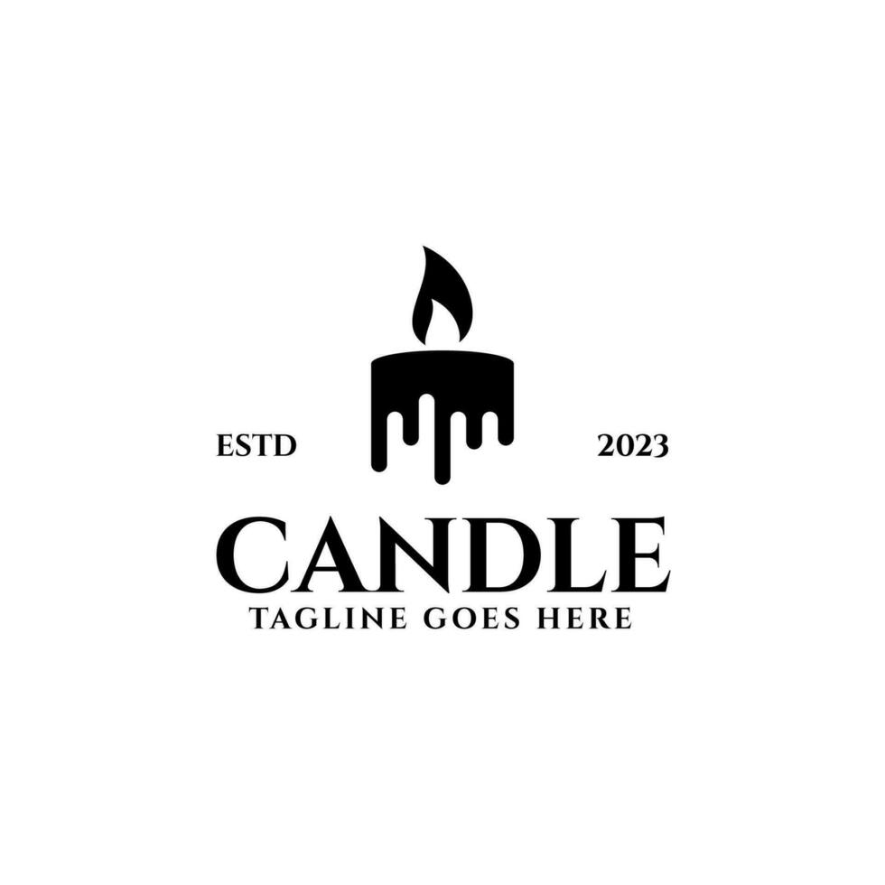 Creative candle logo design concept vector illustration idea