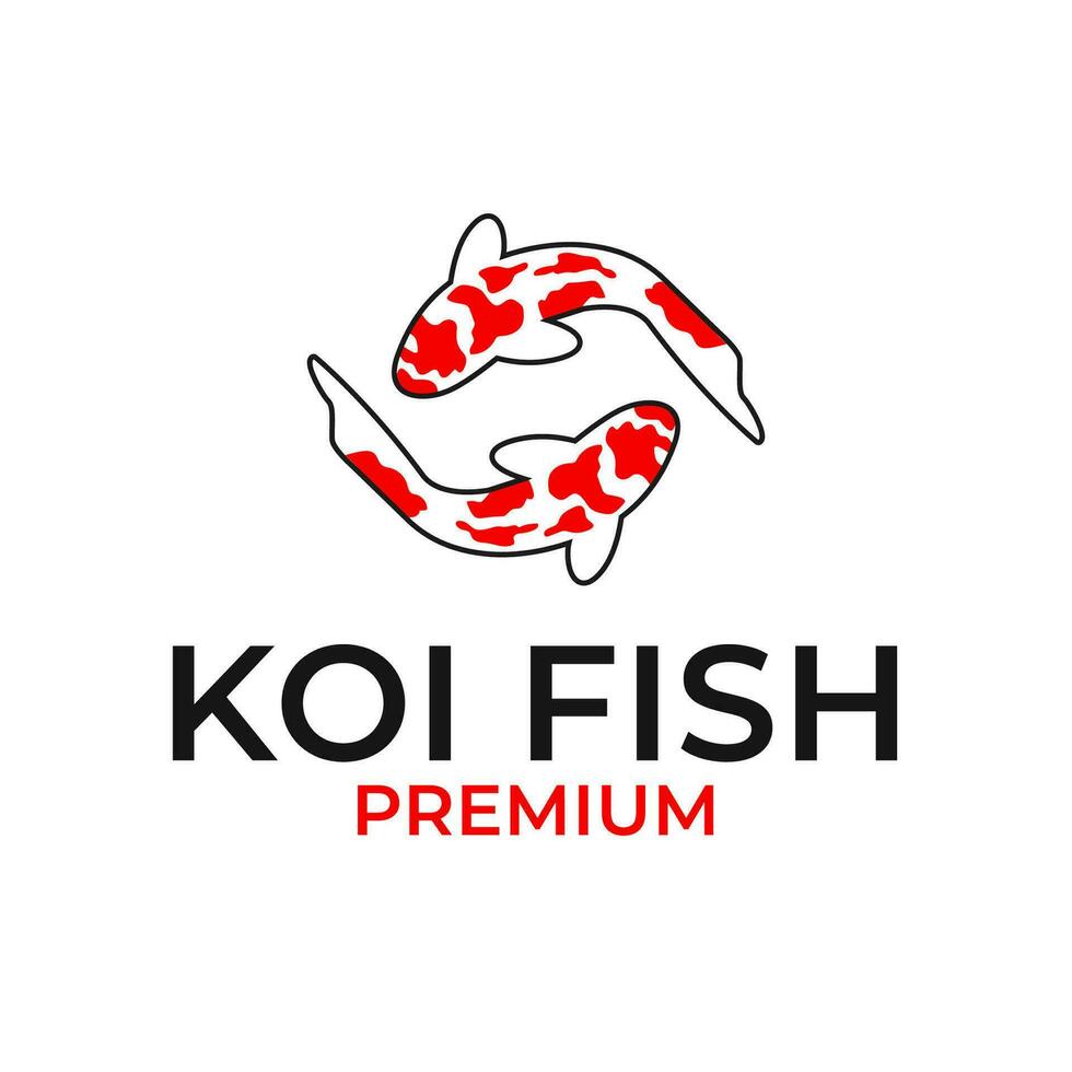 Koi fish logo design vector concept illustration idea