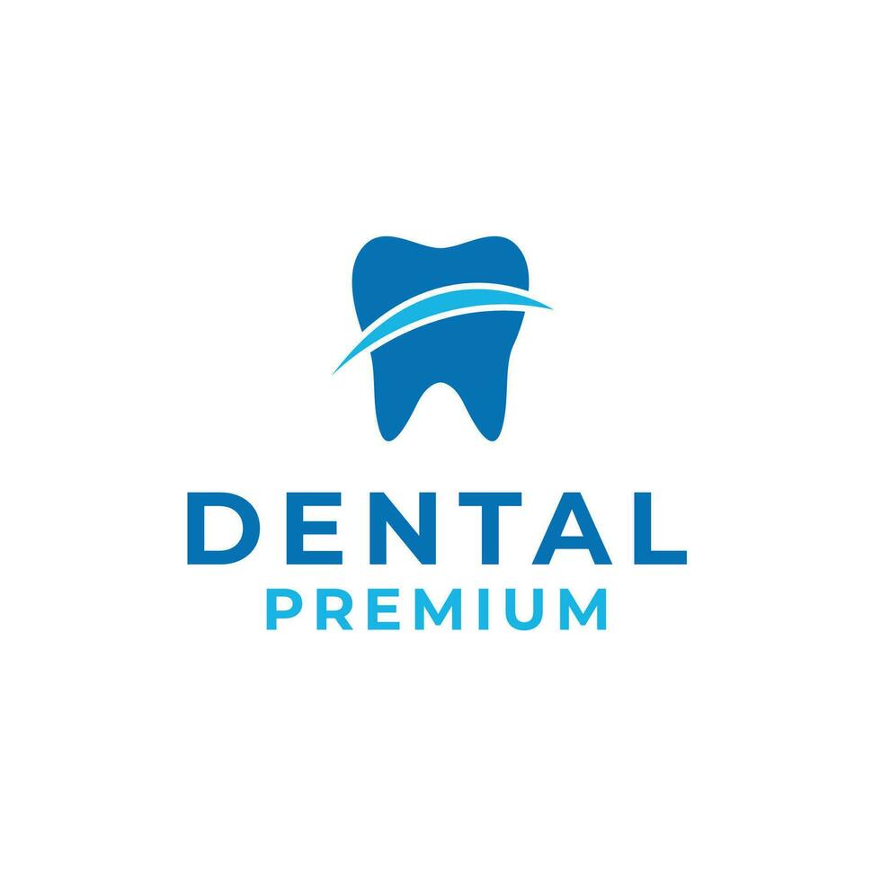 Creative dental clinic logo design illustration symbol icon vector