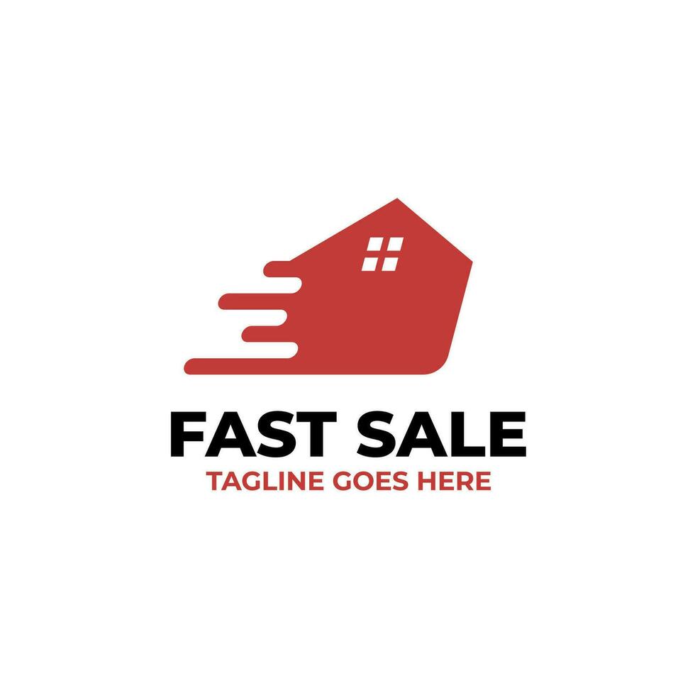 Fast House Sale Logo Design Concept Vector Illustration Symbol Icon