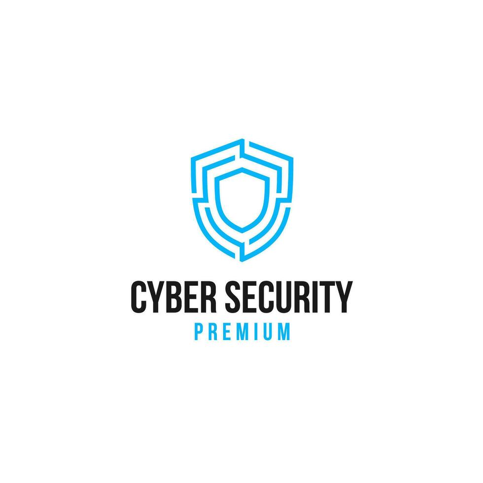 Cyber Security Logo Design Concept Vector Illustration Symbol Icon