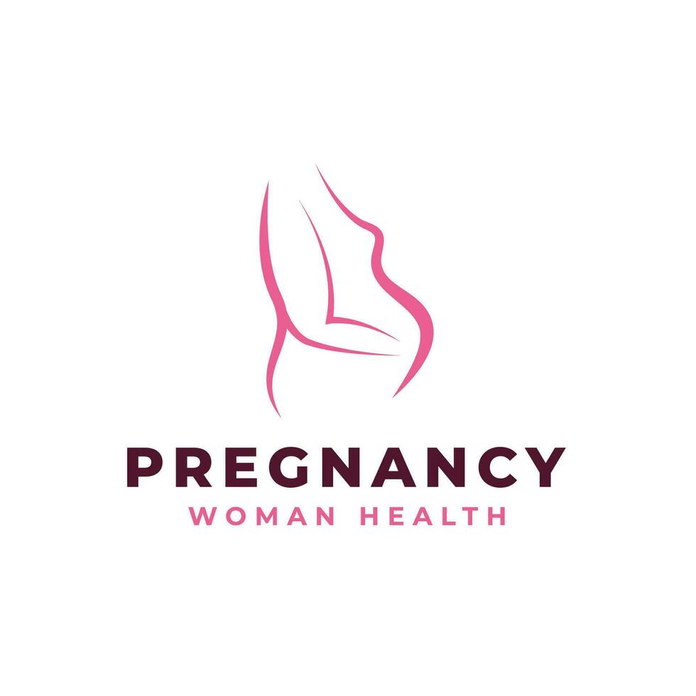 Pregnancy Pregnant Woman Maternal Logo Design Concept Vector Illustration Symbol Icon