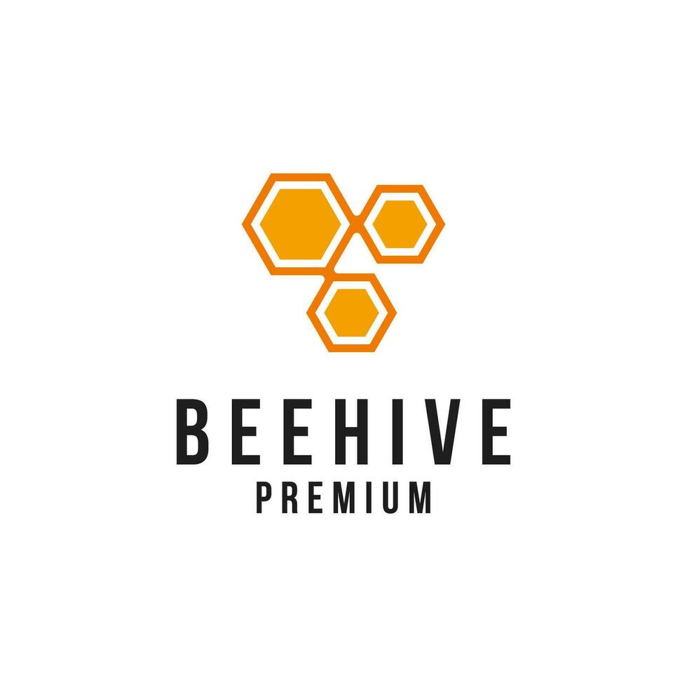 Hexagon Beehive Logo Design Concept Vector Illustration Symbol Icon