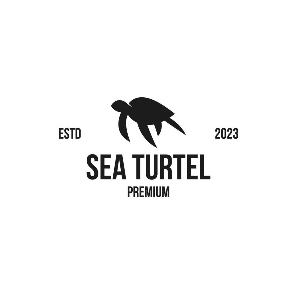 mar Tortuga logo diseño concepto vector ilustración símbolo icono