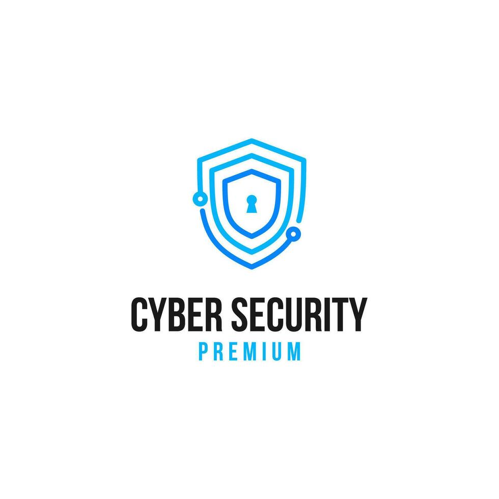 Cyber Security Logo Design Concept Vector Illustration Symbol Icon