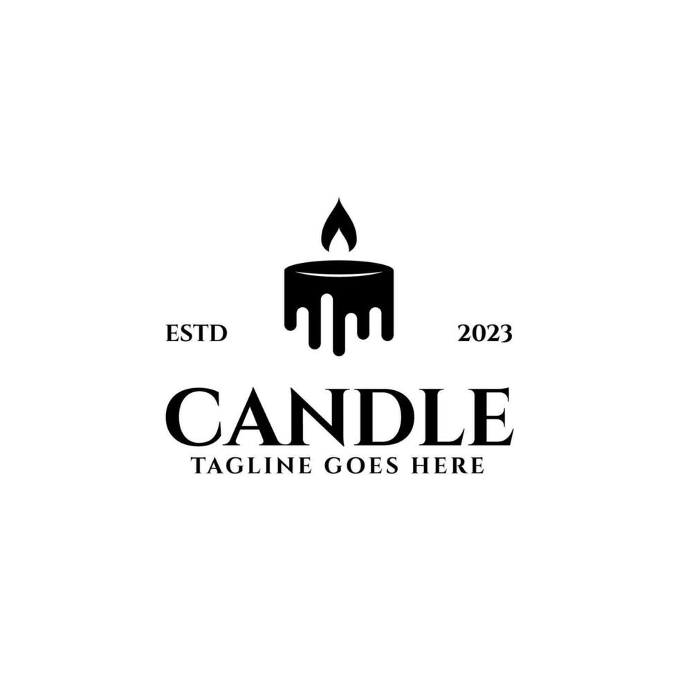 Creative candle logo design concept vector illustration idea