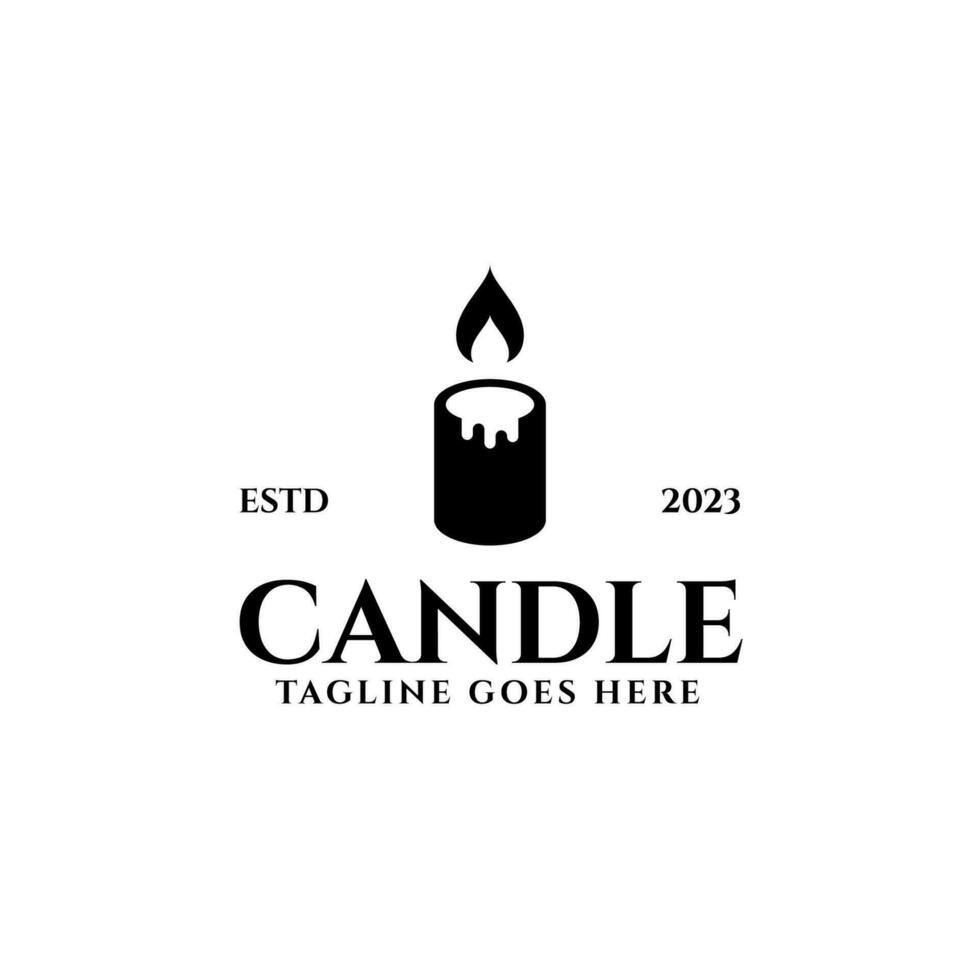 Creative candle logo design concept vector illustration idea