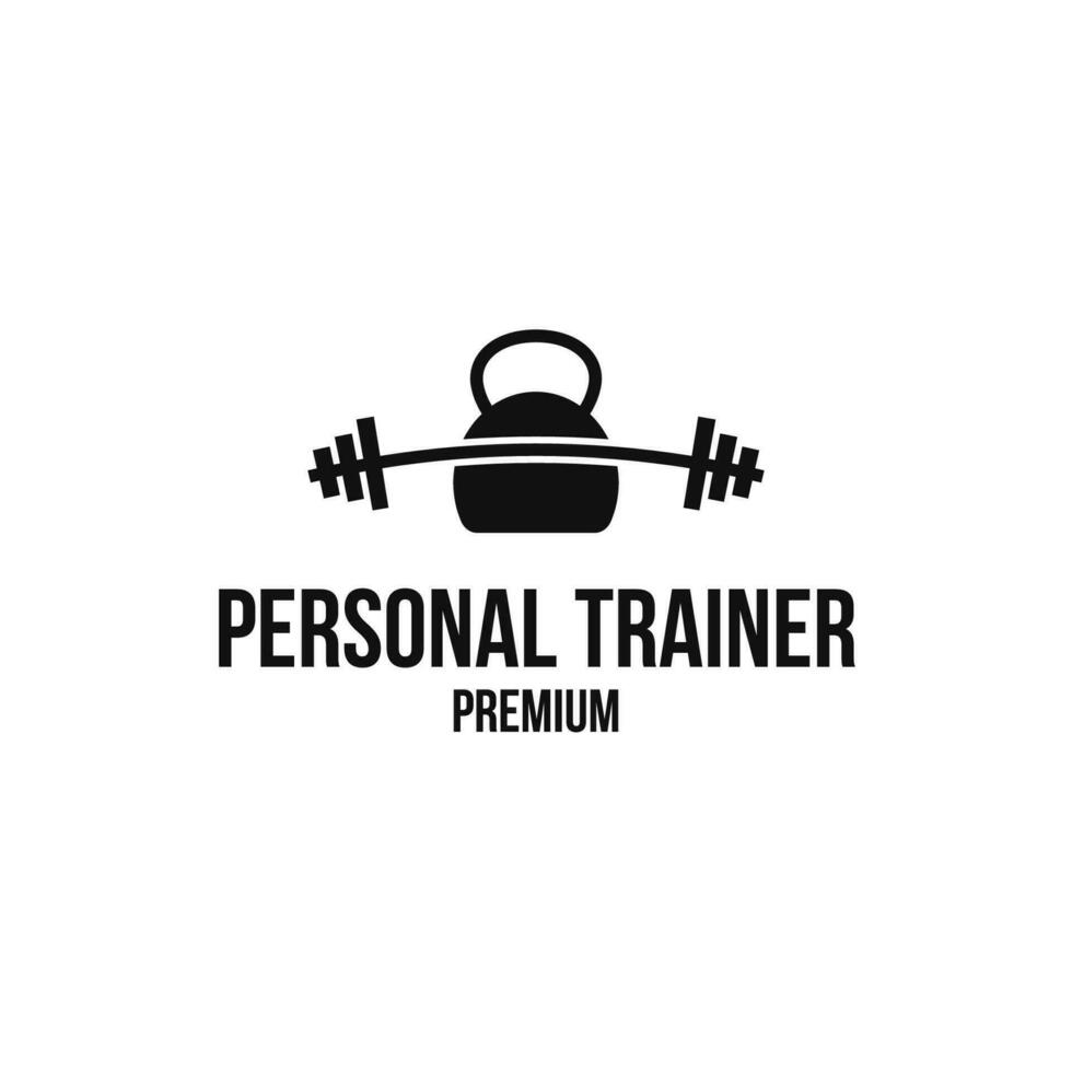 Creative personal trainer logo design concept vector illustration idea