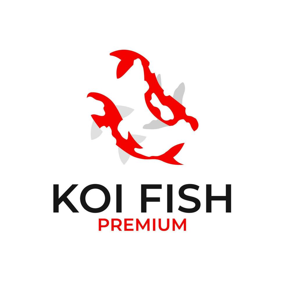 koi pescado logo diseño vector concepto ilustración idea