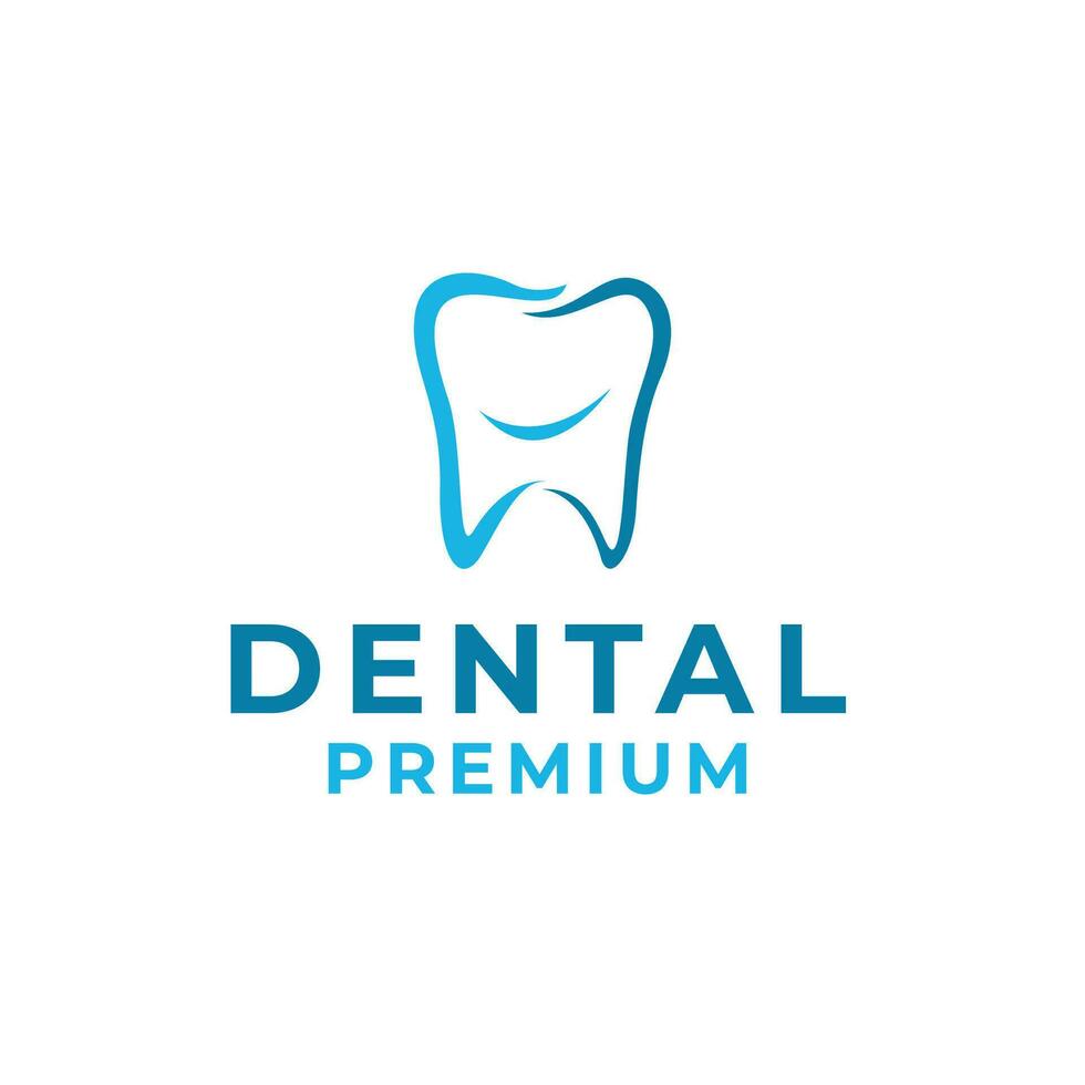 Creative dental clinic logo design illustration symbol icon vector