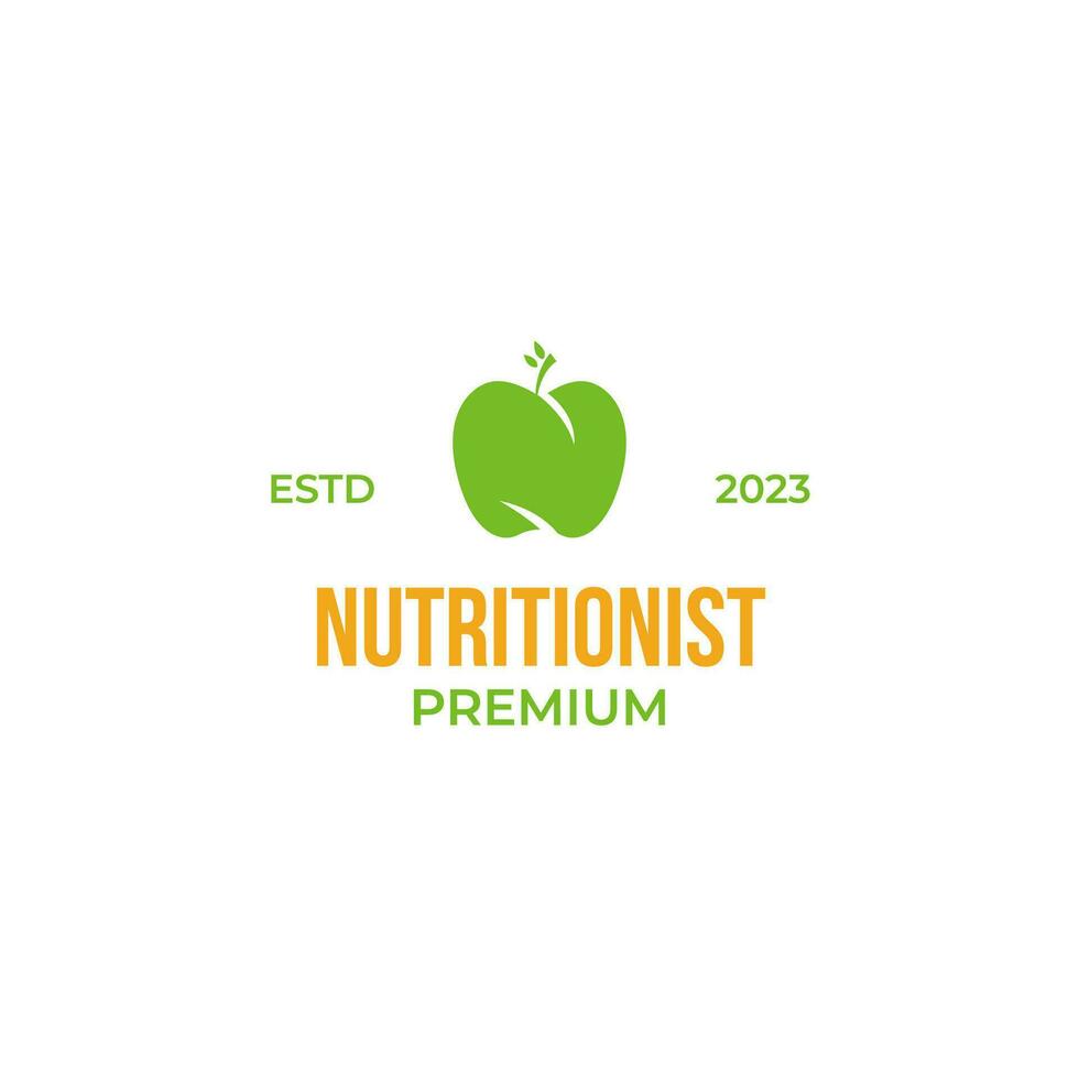 Creative nutritionist logo design vector illustration symbol icon