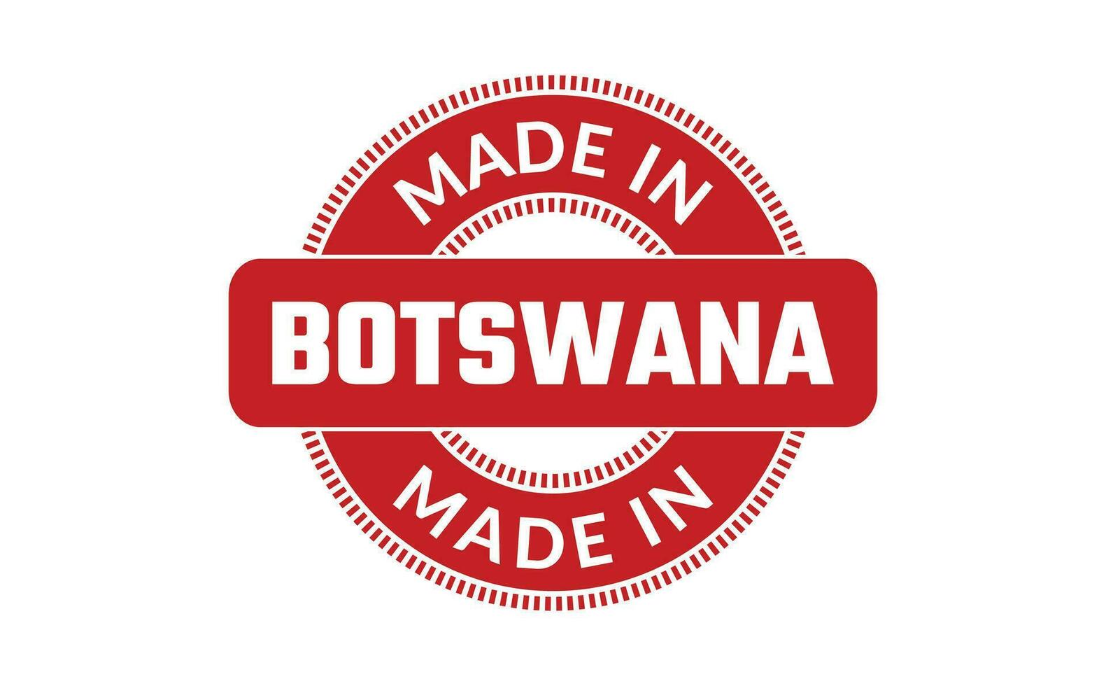 Made In Botswana Rubber Stamp vector