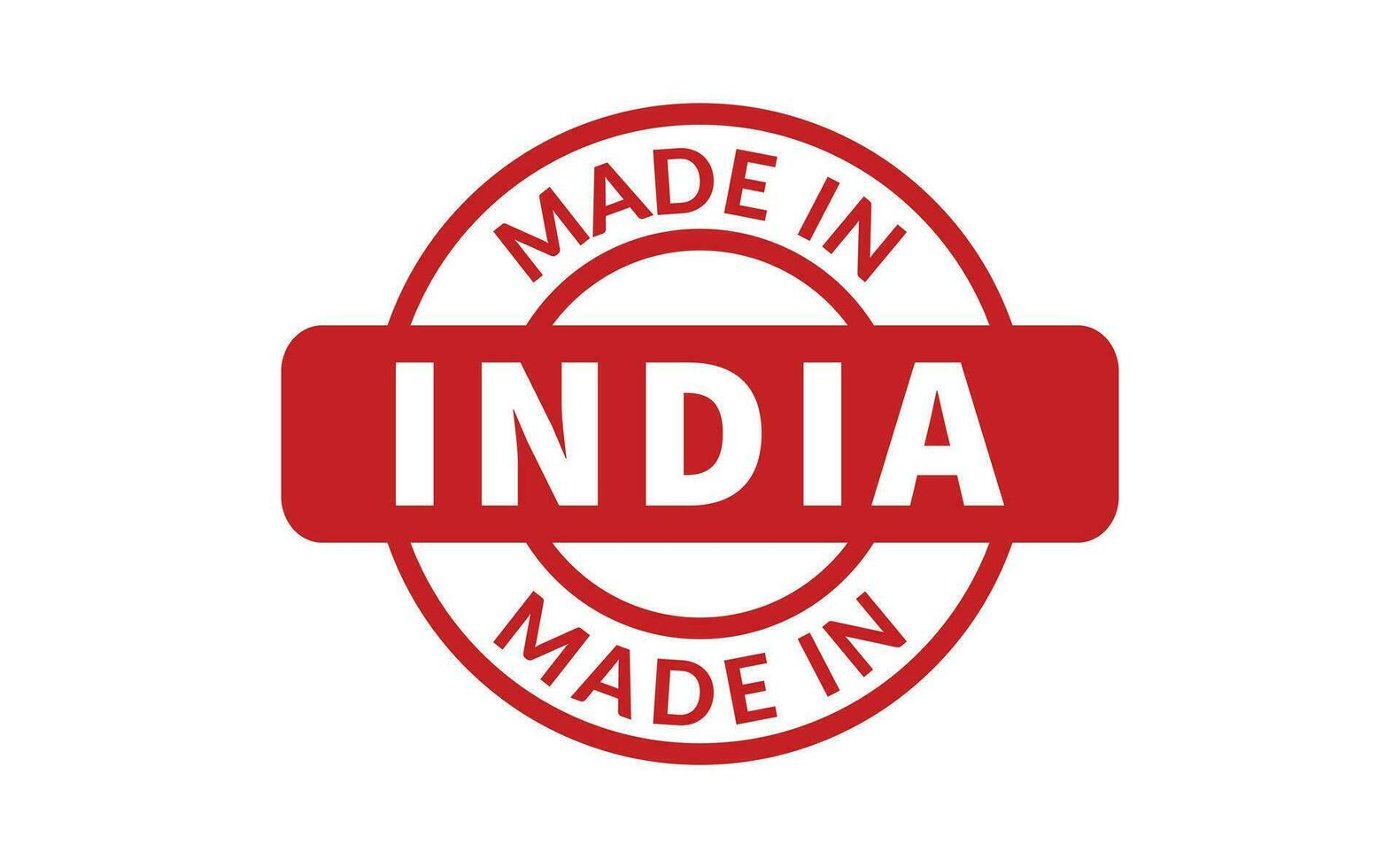 Made In India Rubber Stamp vector