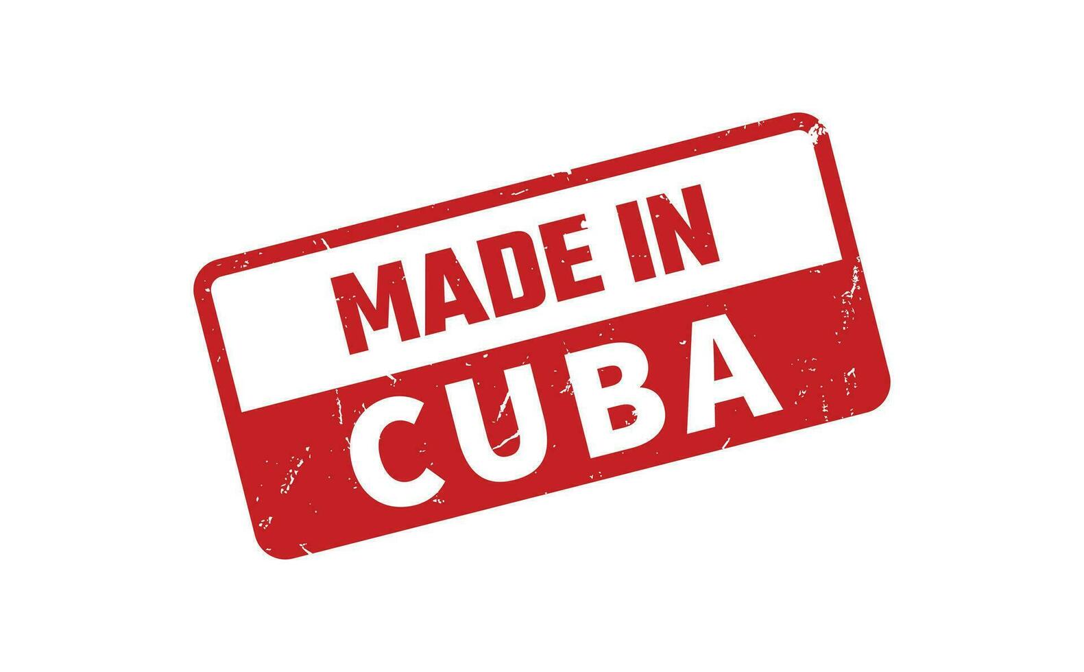 Made In Cuba Rubber Stamp vector