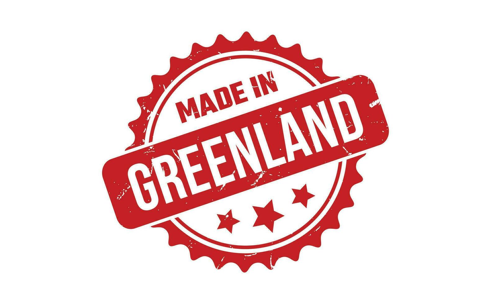 Made In Greenland Rubber Stamp vector