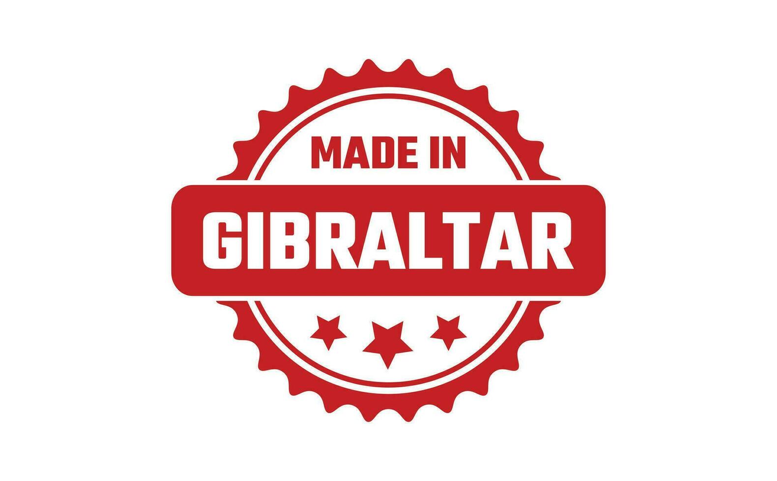 hecho en Gibraltar caucho sello vector