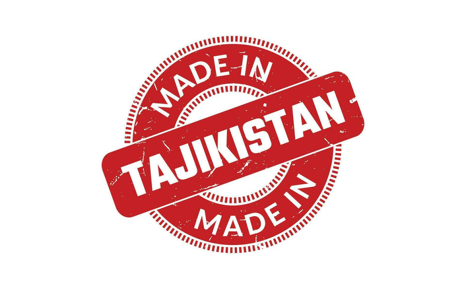 hecho en Tayikistán caucho sello vector