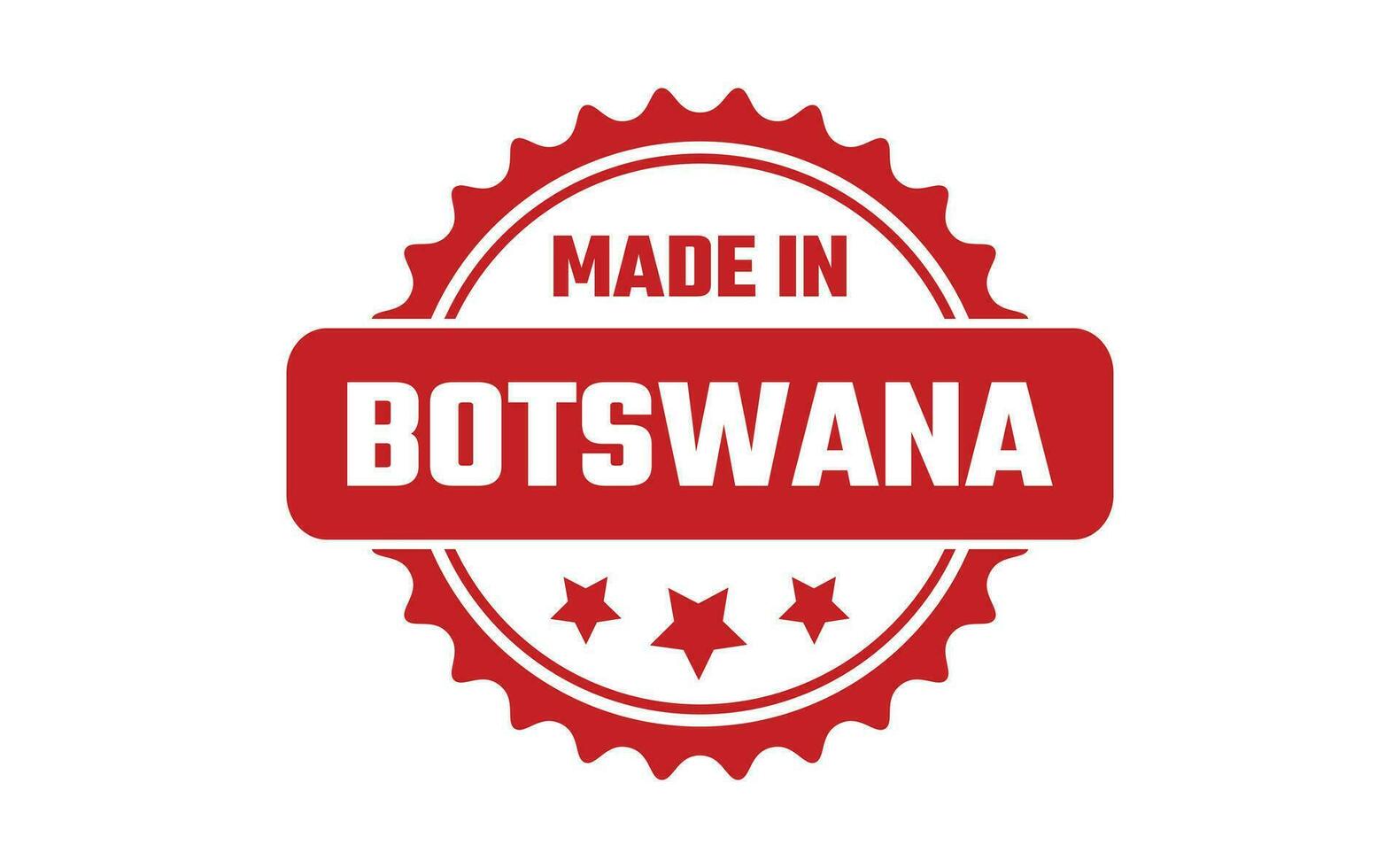 Made In Botswana Rubber Stamp vector