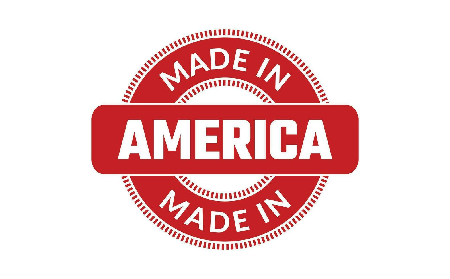 Made In America Rubber Stamp vector