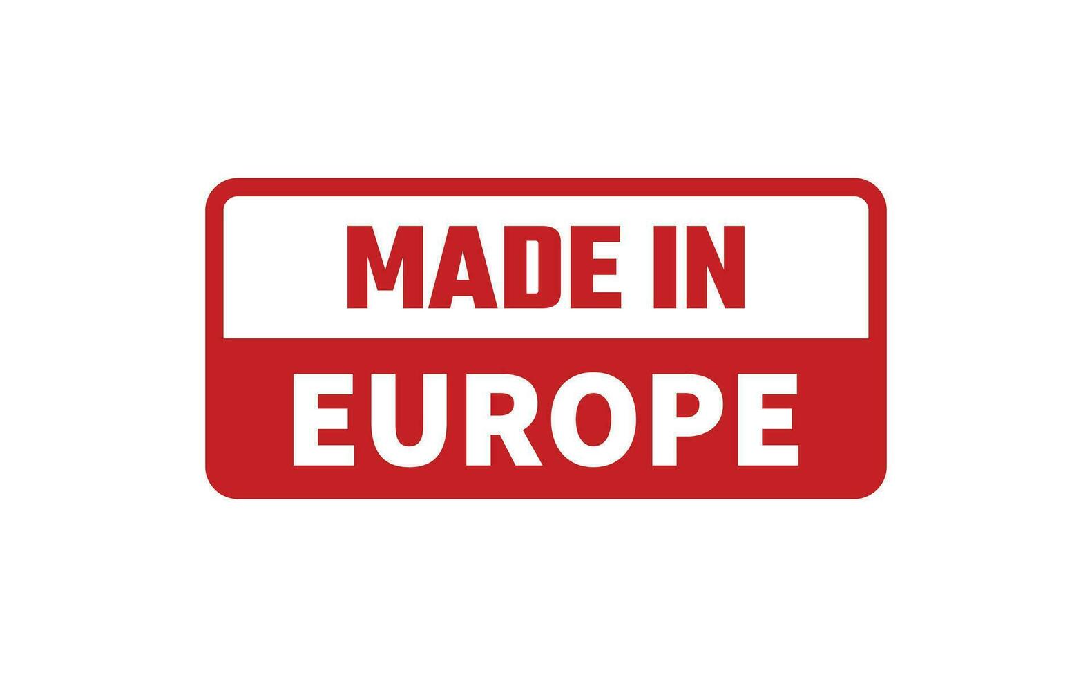 Made In Europe Rubber Stamp vector