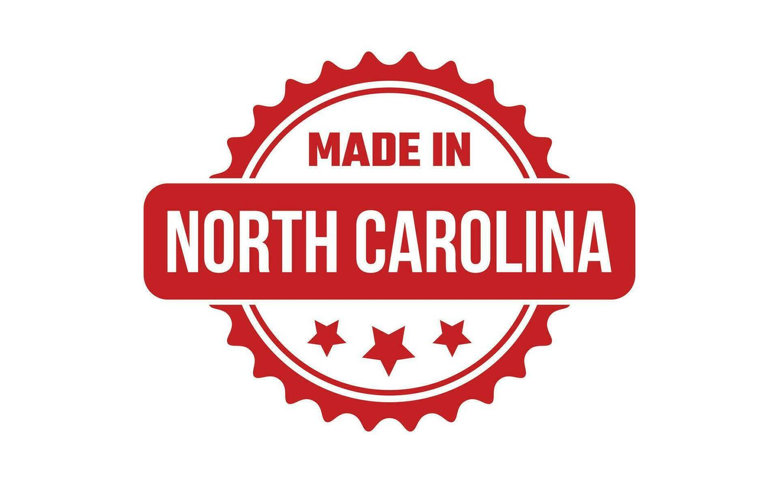 Made In North Carolina Rubber Stamp vector