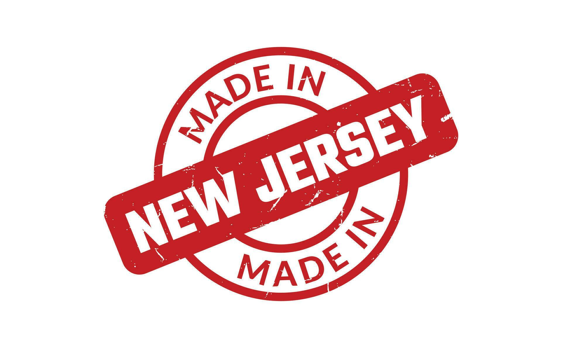 Made In New Jersey Rubber Stamp 25380043 Vector Art at Vecteezy