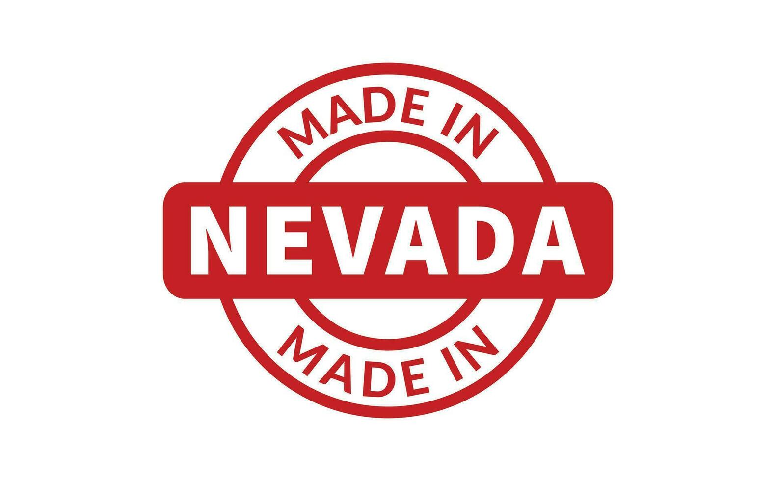 Made In Nevada Rubber Stamp vector