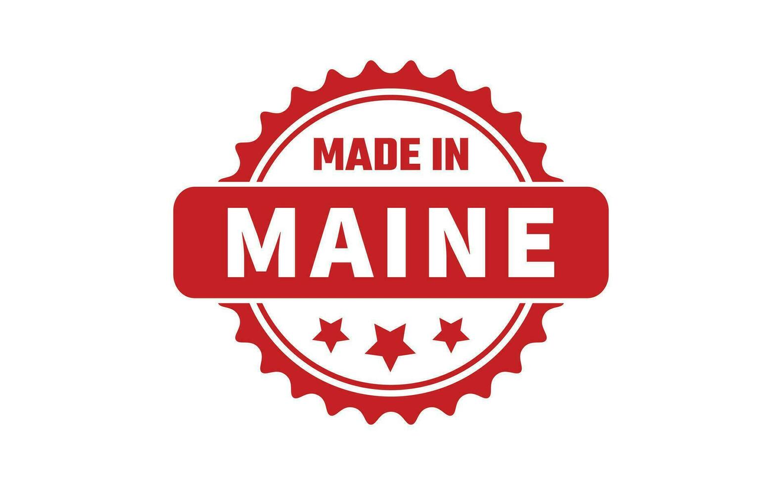 Made In Maine Rubber Stamp vector