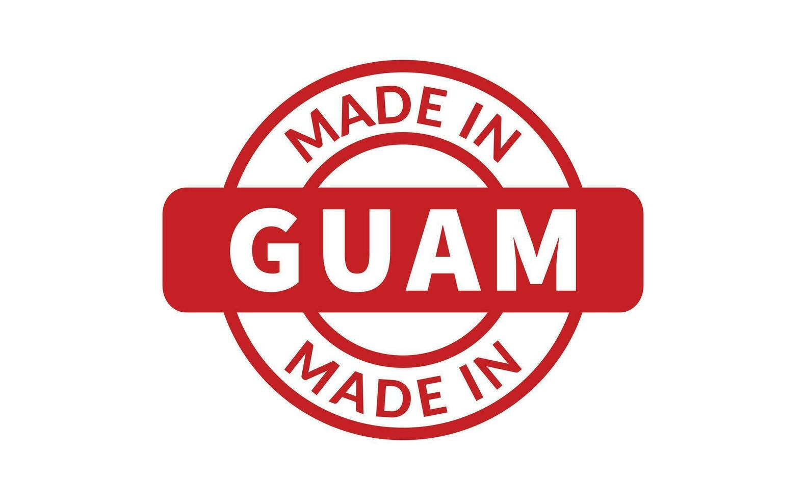 Made In Guam Rubber Stamp vector