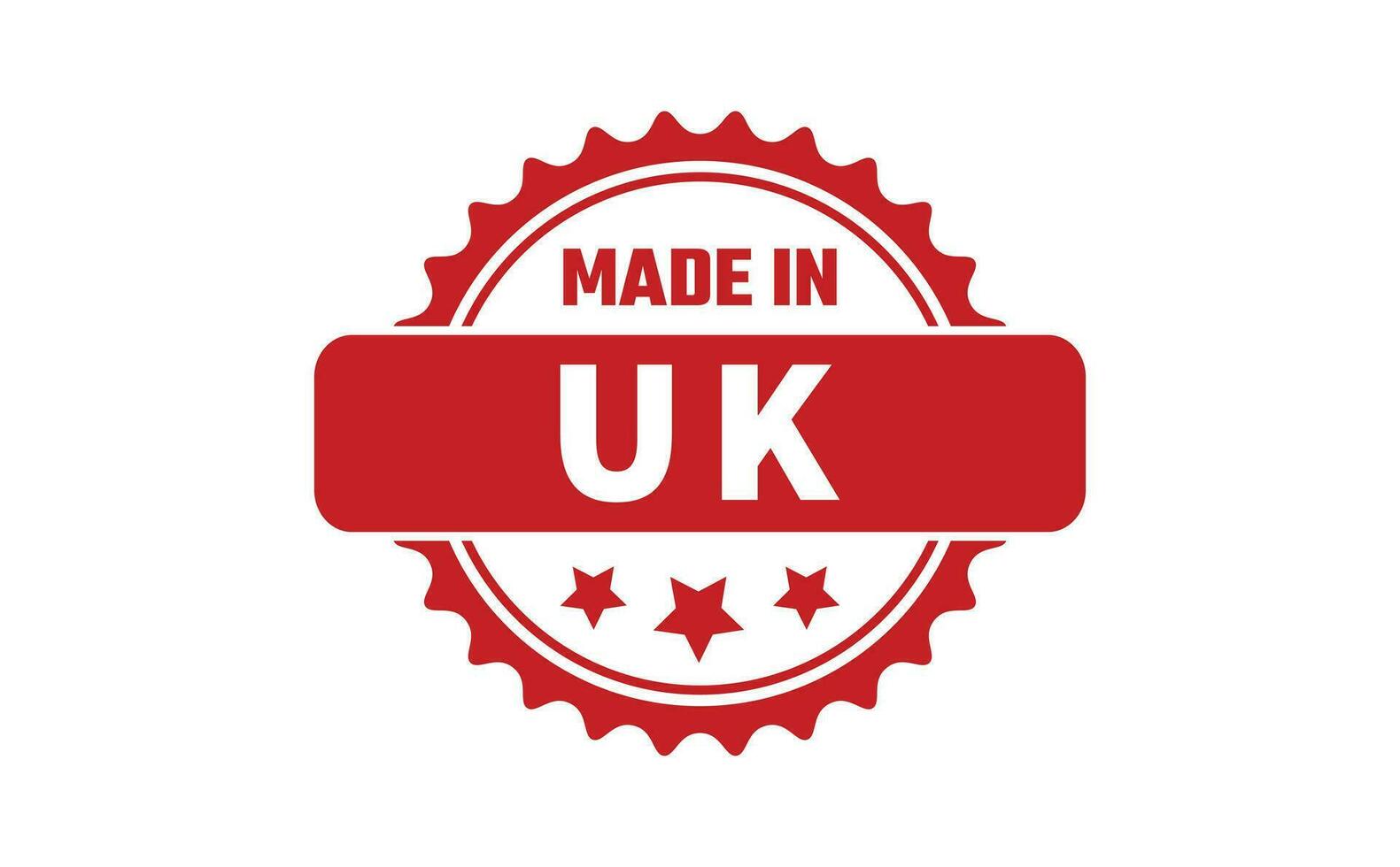 Made In UK Rubber Stamp vector