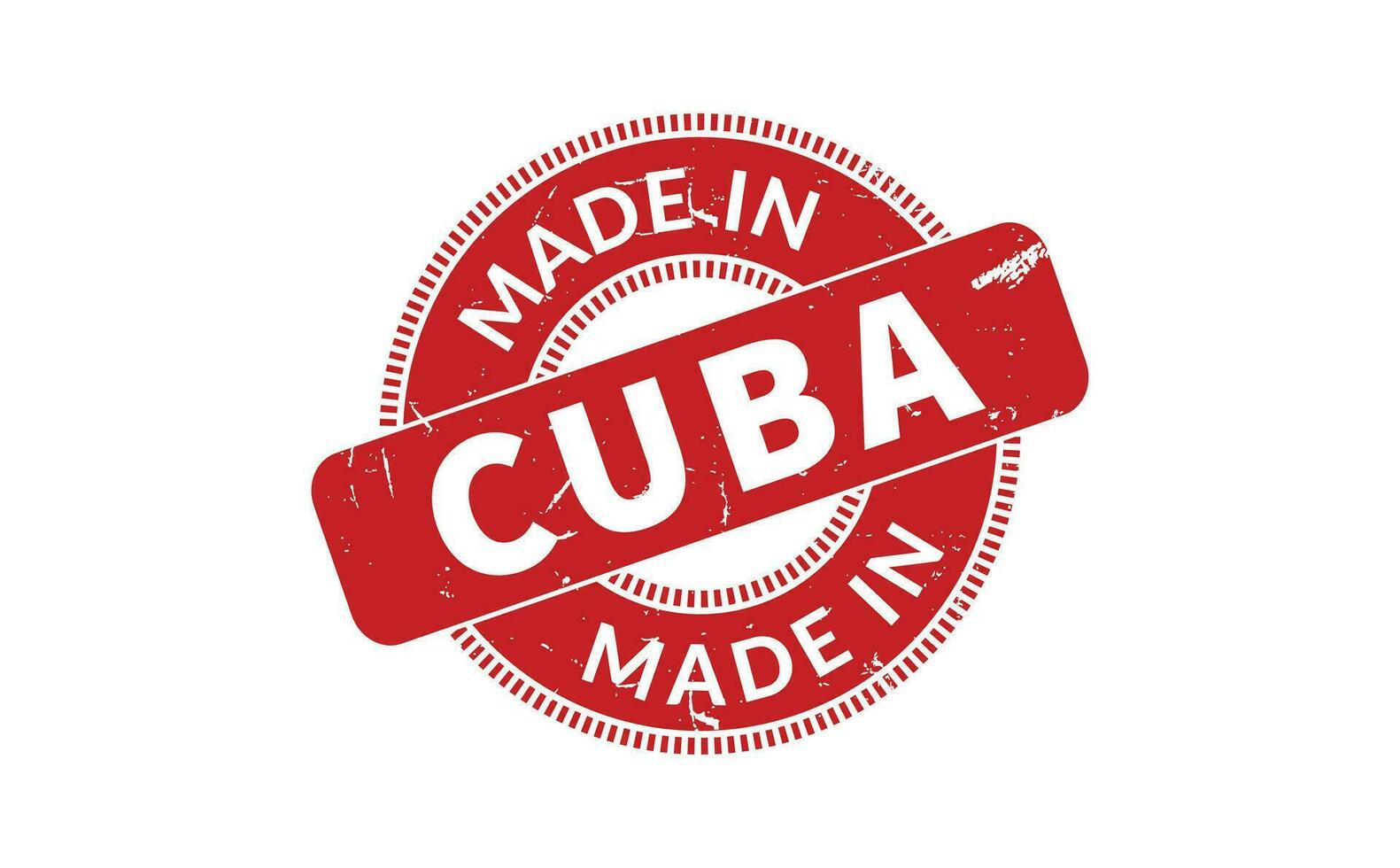 hecho en Cuba caucho sello vector