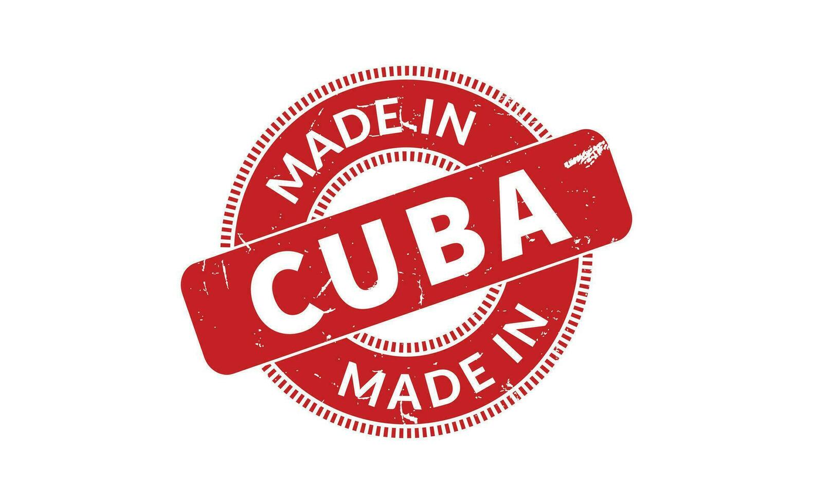 Made In Cuba Rubber Stamp vector