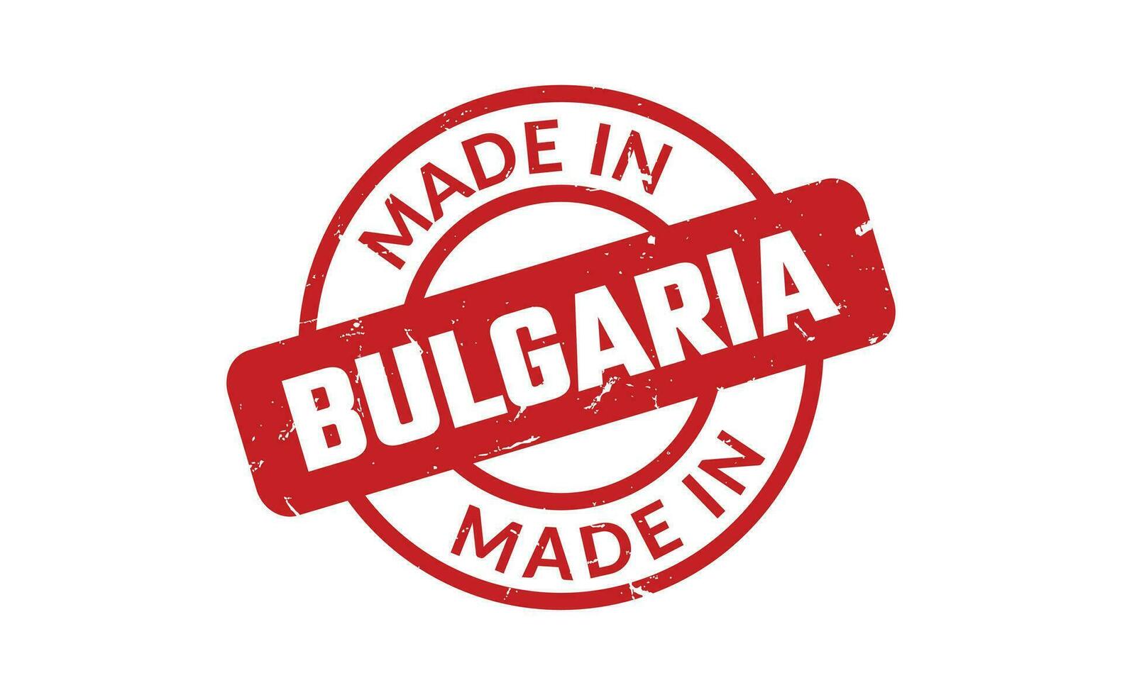 hecho en Bulgaria caucho sello vector