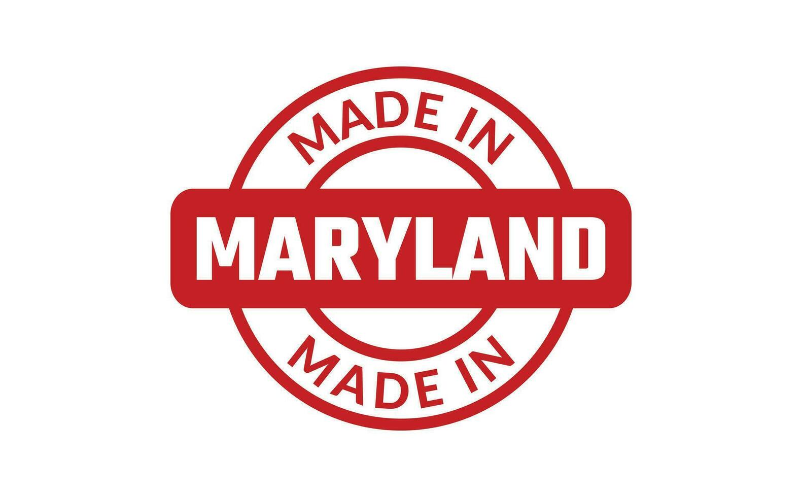 hecho en Maryland caucho sello vector