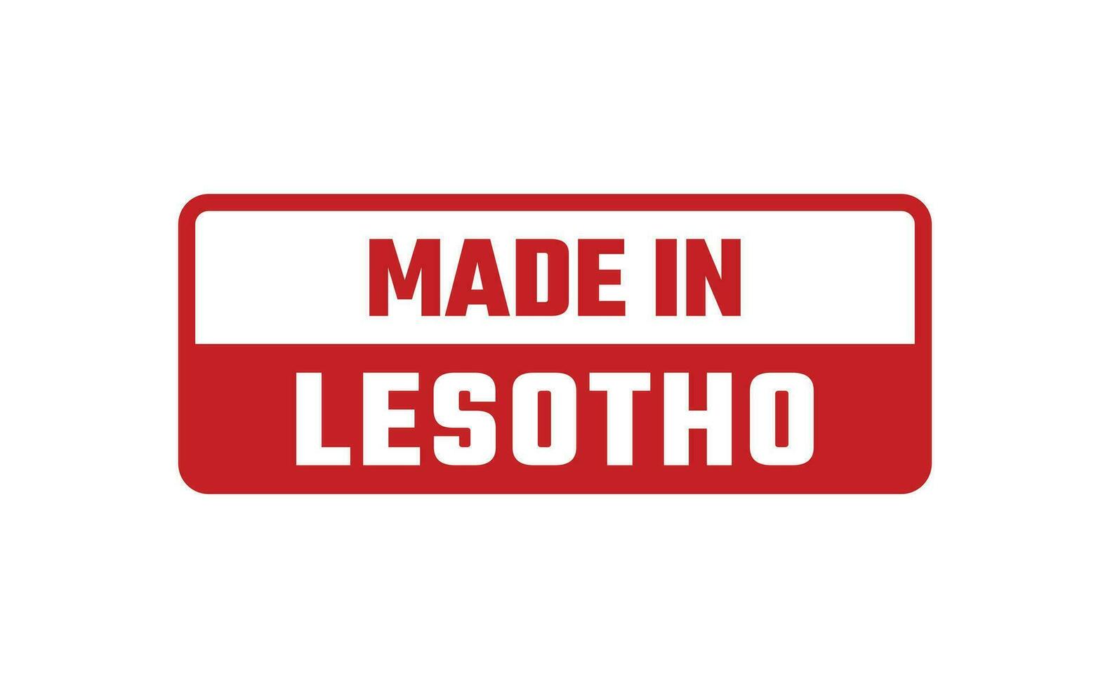 hecho en Lesoto caucho sello vector