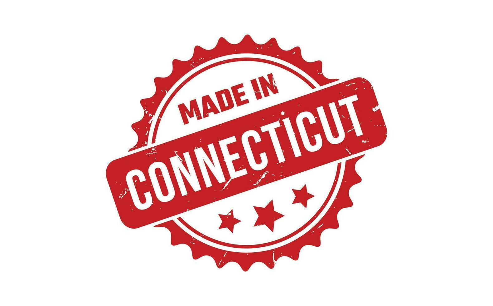 Made In Connecticut Rubber Stamp vector