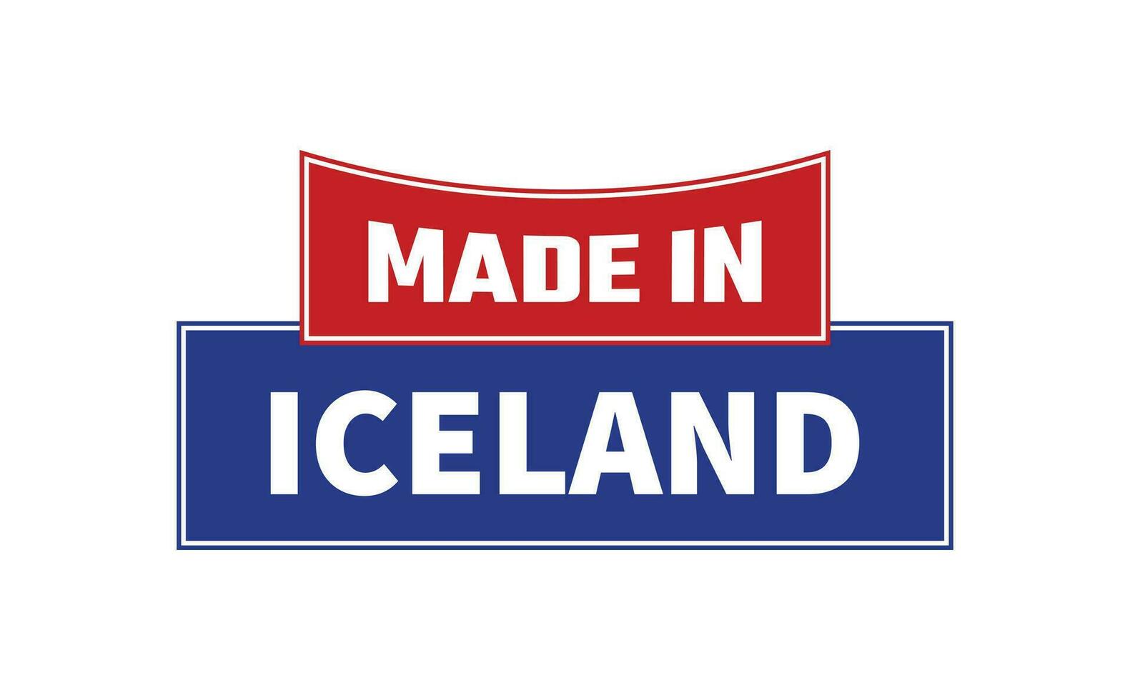 hecho en Islandia sello vector