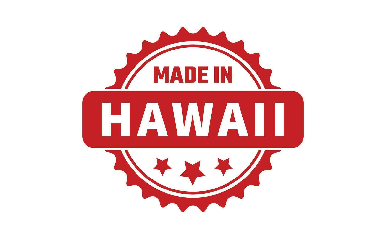 Made In Hawaii Rubber Stamp vector