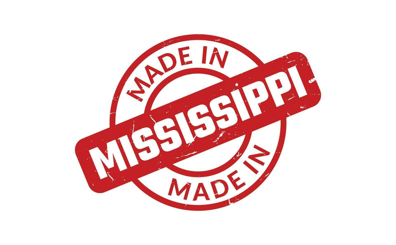 Made In Mississippi Rubber Stamp vector