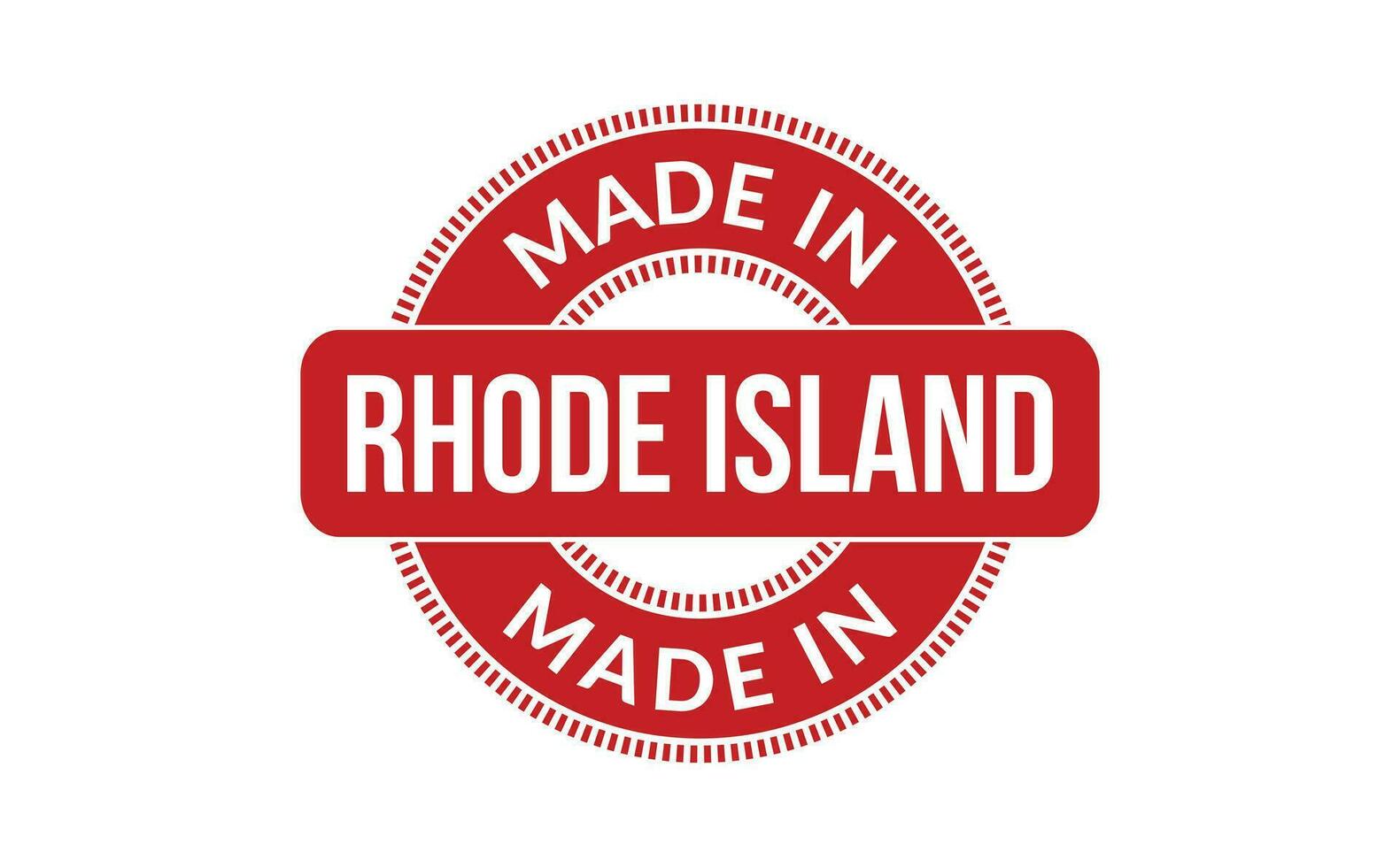 Made In Rhode Island Rubber Stamp vector