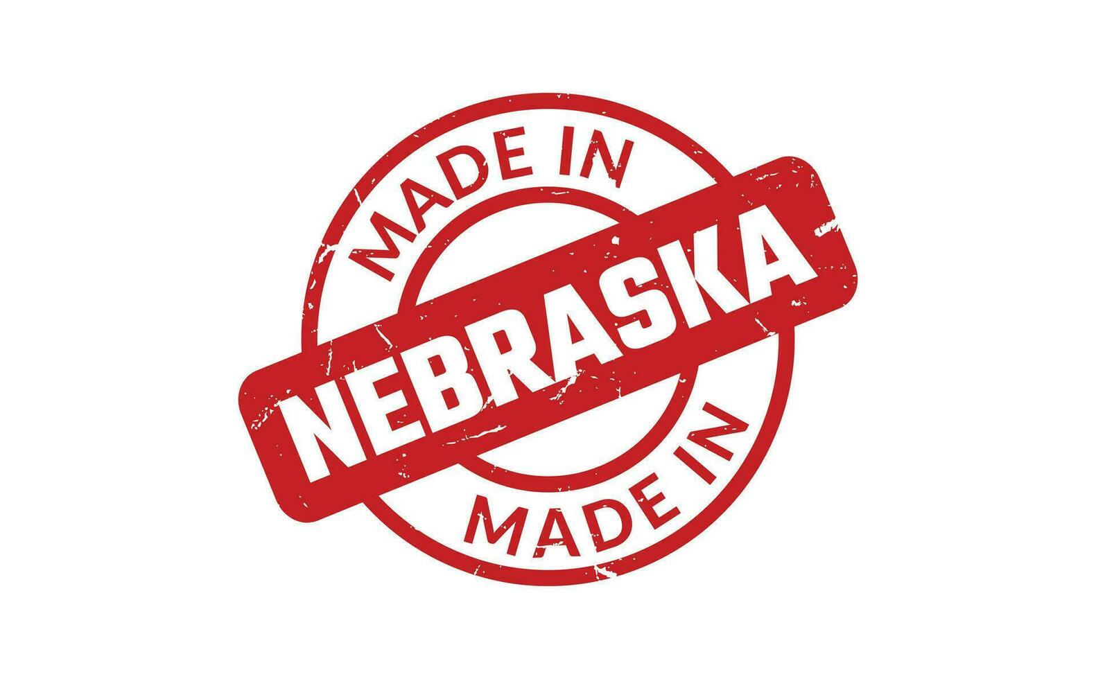 Made In Nebraska Rubber Stamp vector