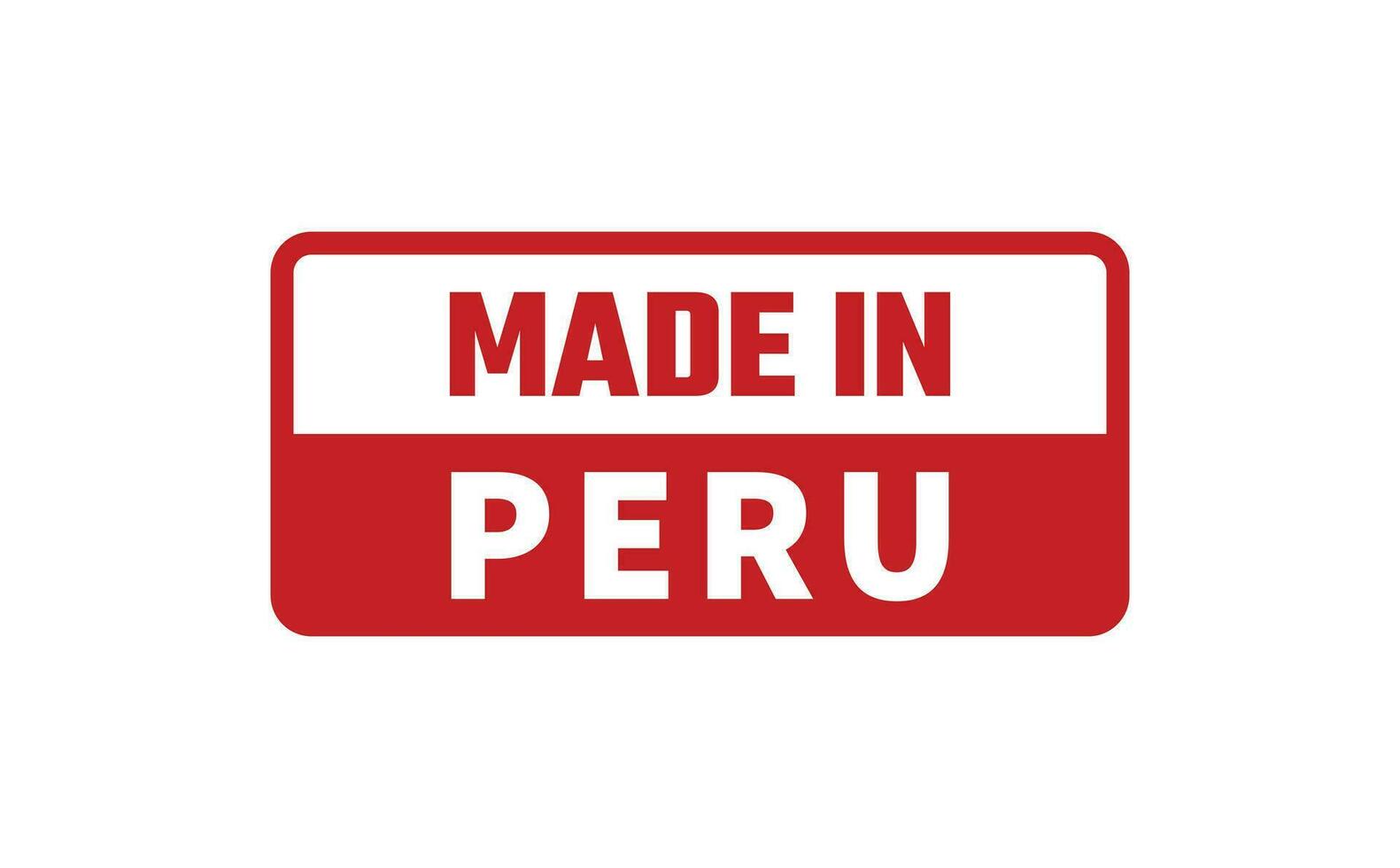 hecho en Perú caucho sello vector