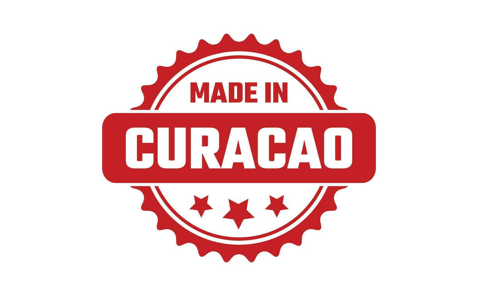 Made In Curacao Rubber Stamp vector
